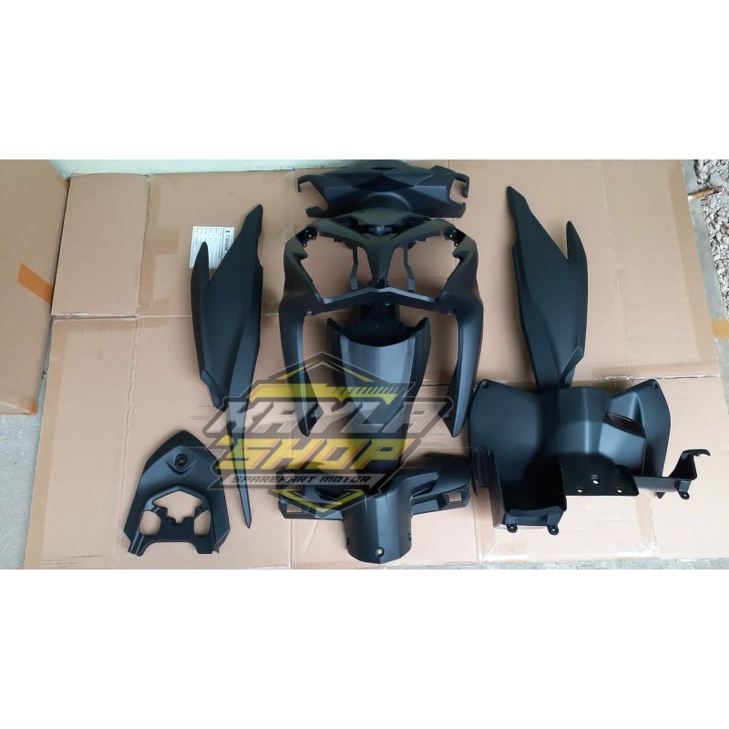 Cover Full Body Halus Honda Vario Techno 125 Old Tahun 2012-2014 Hitam Doff
