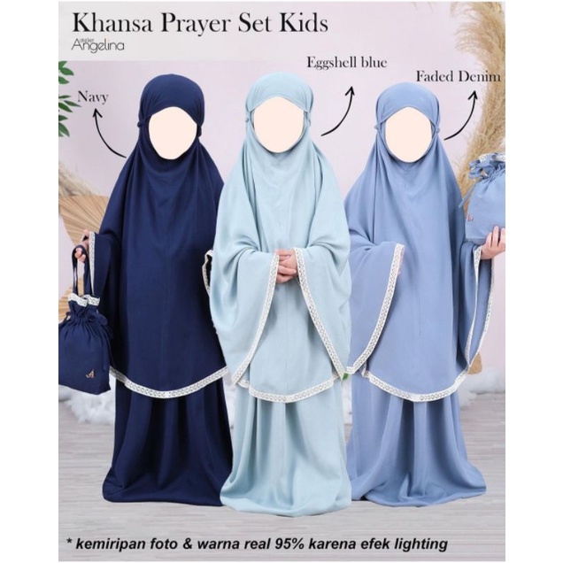 Khansa Prayer Set Kids Mukena Anak Atelier Angelina AA
