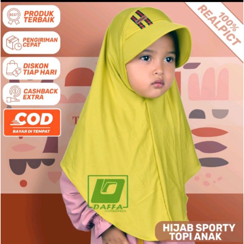 daffa moeslem /hijab olahraga anak/hijab instan/hijab sporty kids