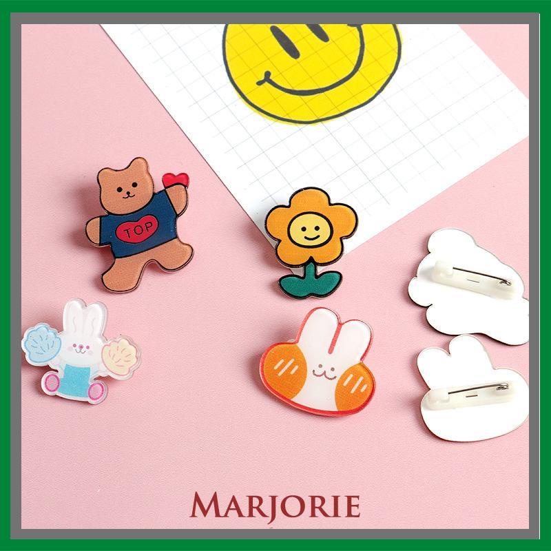 Bros Akrilik Lucu Kartun Kelinci Anak Pin Badge-MJD