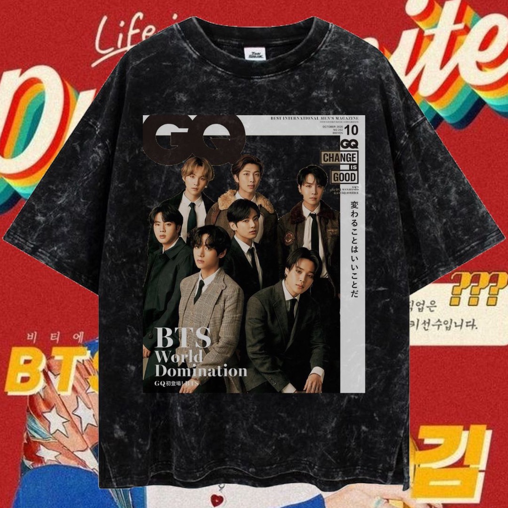 LASTHOPE 'BTS' OVERSIZE WASHING TSHIRT / KAOS ATASAN TSHIRT TEE WASHING ACID WASHED STONEWASH OVERSI