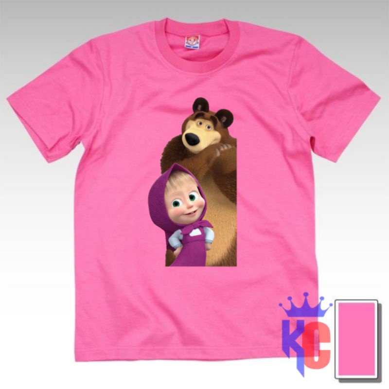BAJU ANAK KAOS ANAK MARSHA AND THE BEAR BAHAN PREMIUM