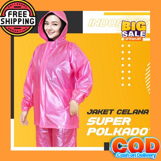 Mantel Hujan Pria Terusan Girl Korean Style Fashion A18 Bunga Ungu Z1P6 Terbaik Termurah Fyp Best Se