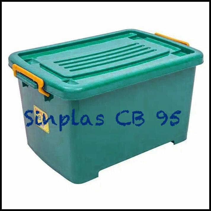 Jual Shinpo Sinplas 114 Cb 95 Container Box Plastik 95 Liter Dengan Roda Kotak Kontainer 8420