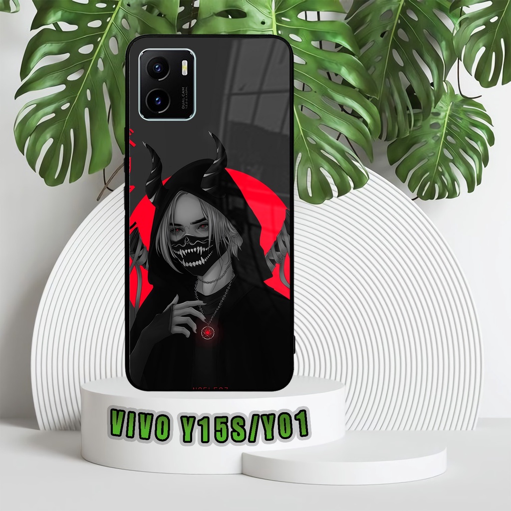 (SV46) Case Kilau Vivo Y15S/Y01 | Y15S | Y01 | Casing Hp Vivo | Pelindung Smartphone | Motif Demond