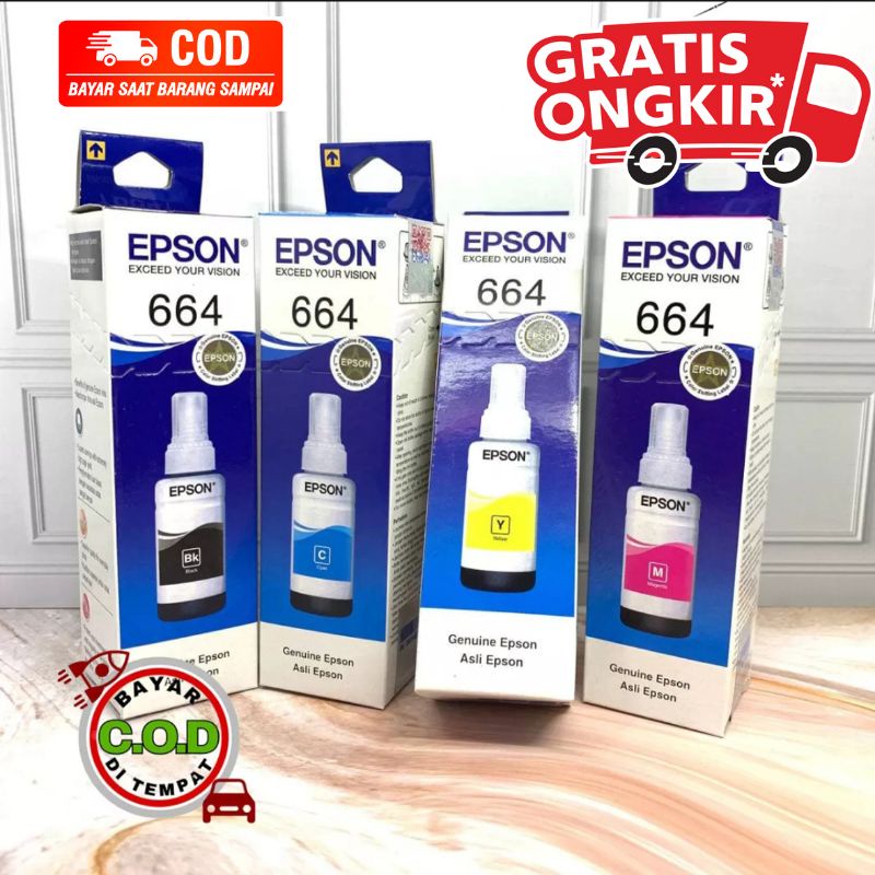 Tinta 664 Untuk Printer : L100 L110 L111 L120 L121 L360 L310 L132 L200 L210 L211 L220 L222 (Dikirim Dari Kota Medan)