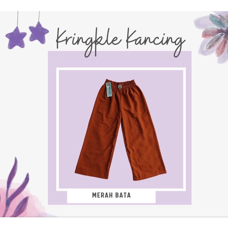 KULOT KANCING CRINKLE AERFLOW ANAK USIA 4-9 THN / KULOT CRINKLE ANAK TERBARU