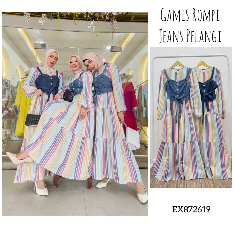 Extu original Arina dress rainbow pelangi 574286