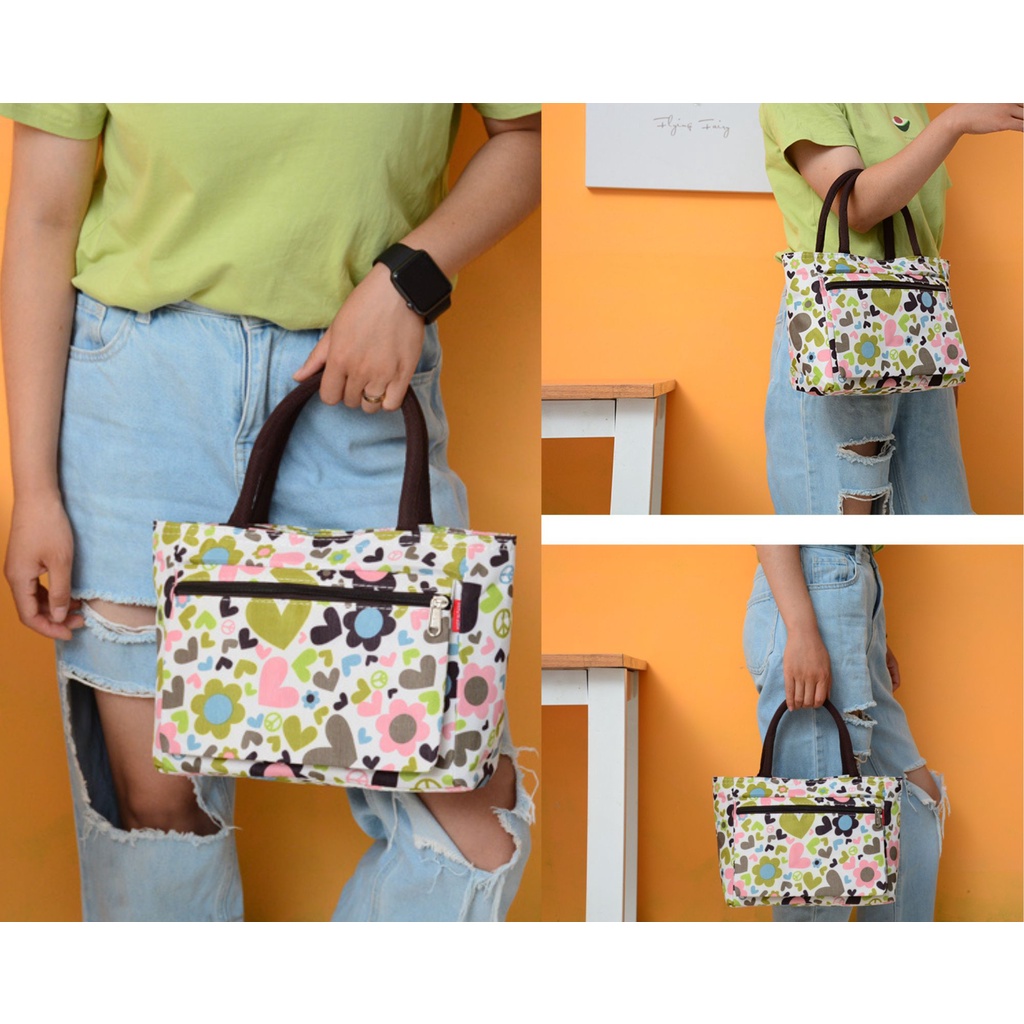 Tas Kanvas Tahan Air Baru/Tas Jinjing Wanita /Tas Kain /Tas Ibu/Tas Tangan Motif/Tas Kecil/Tas Jinji