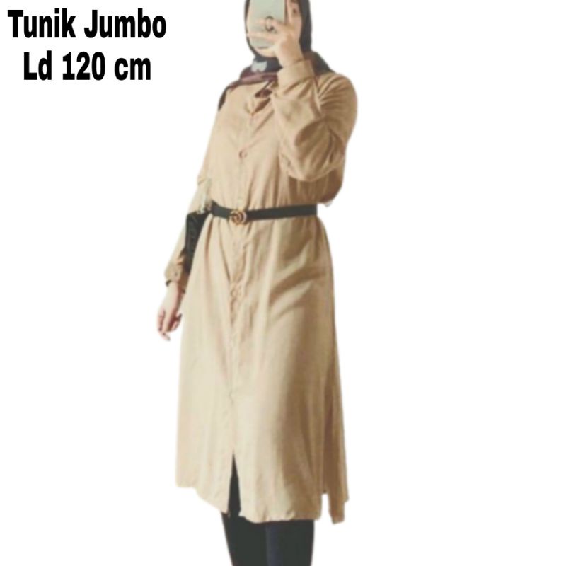 Baju Tunik Jumbo Ld 120 cm Busui Bumil Bahan Moscrepe Atasan Oversize Kemeja Tunik Wanita Dewasa Big Size Terbaru 2023 Kekinian Murah qila