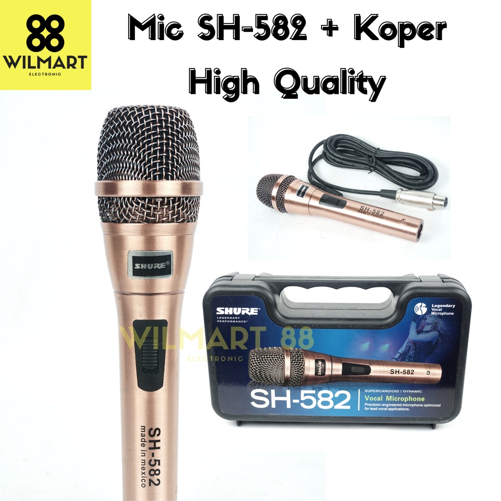 Microphone Kabel SH582 + koper SUARA EMPUK Mic Kabel SH 582/ Microphone Cable SH582 / Mic SH-582 / Mic SH - 582