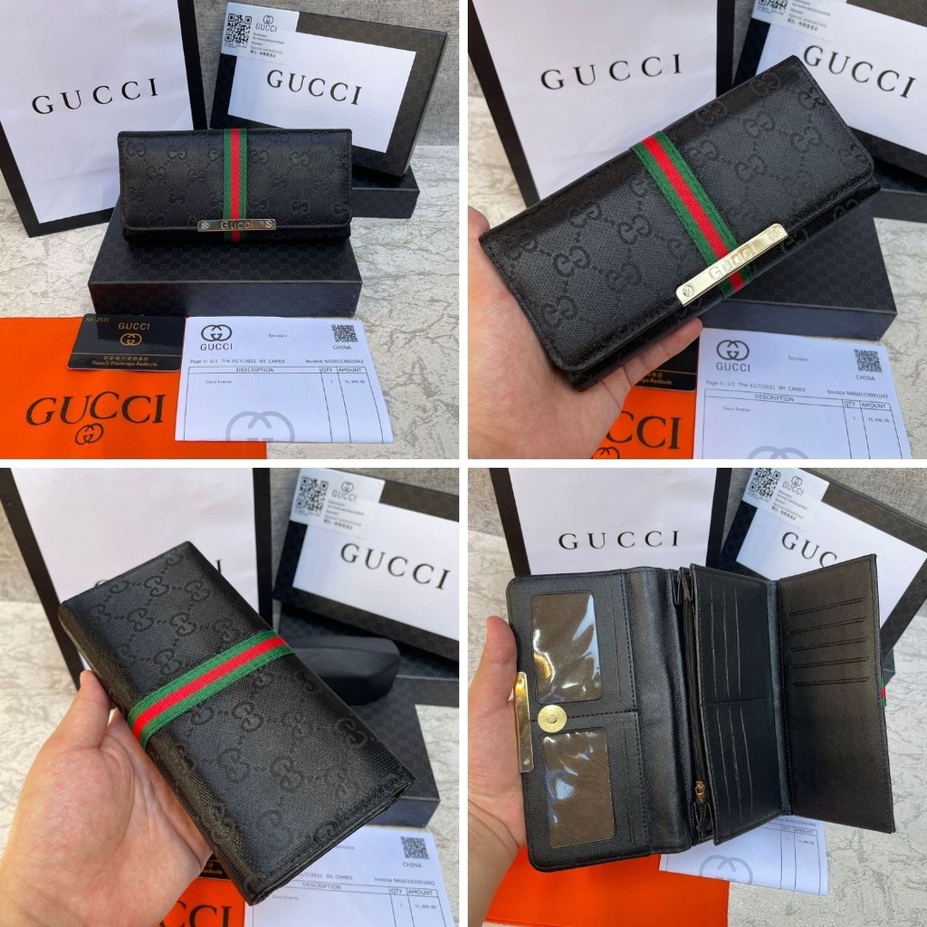 Dompet GUCCAYY Panjang FULLSET / Dompet Panjang Resleting Dompet Kulit Long Wallet