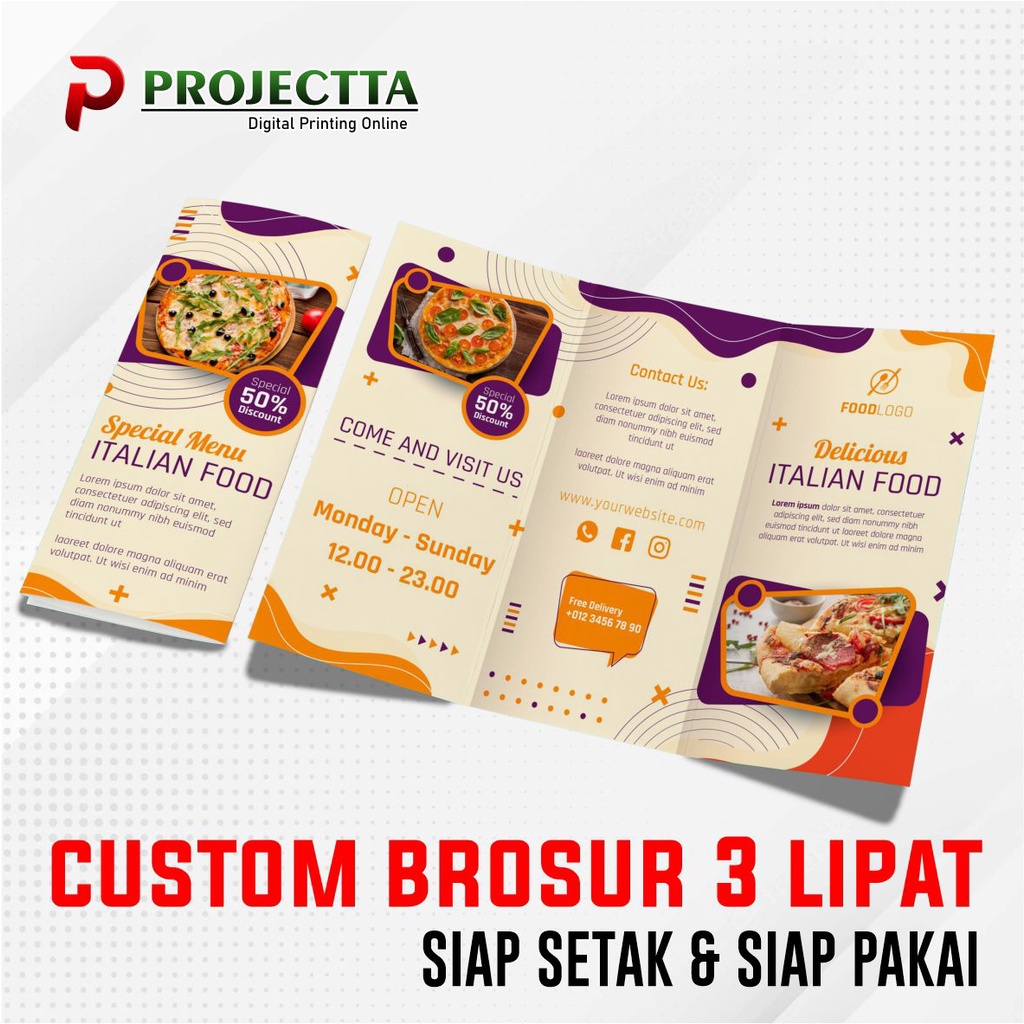 

CETAK & PRINT BROSUR CUSTOM 3 LIPAT 2 SISI