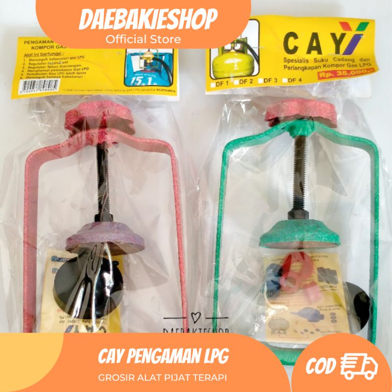 COD SIDOARJO PRODUSEN catok CAY / pengaman gas LPG / penekan regulator gas LPG 3 kg 12 kg / paket pe