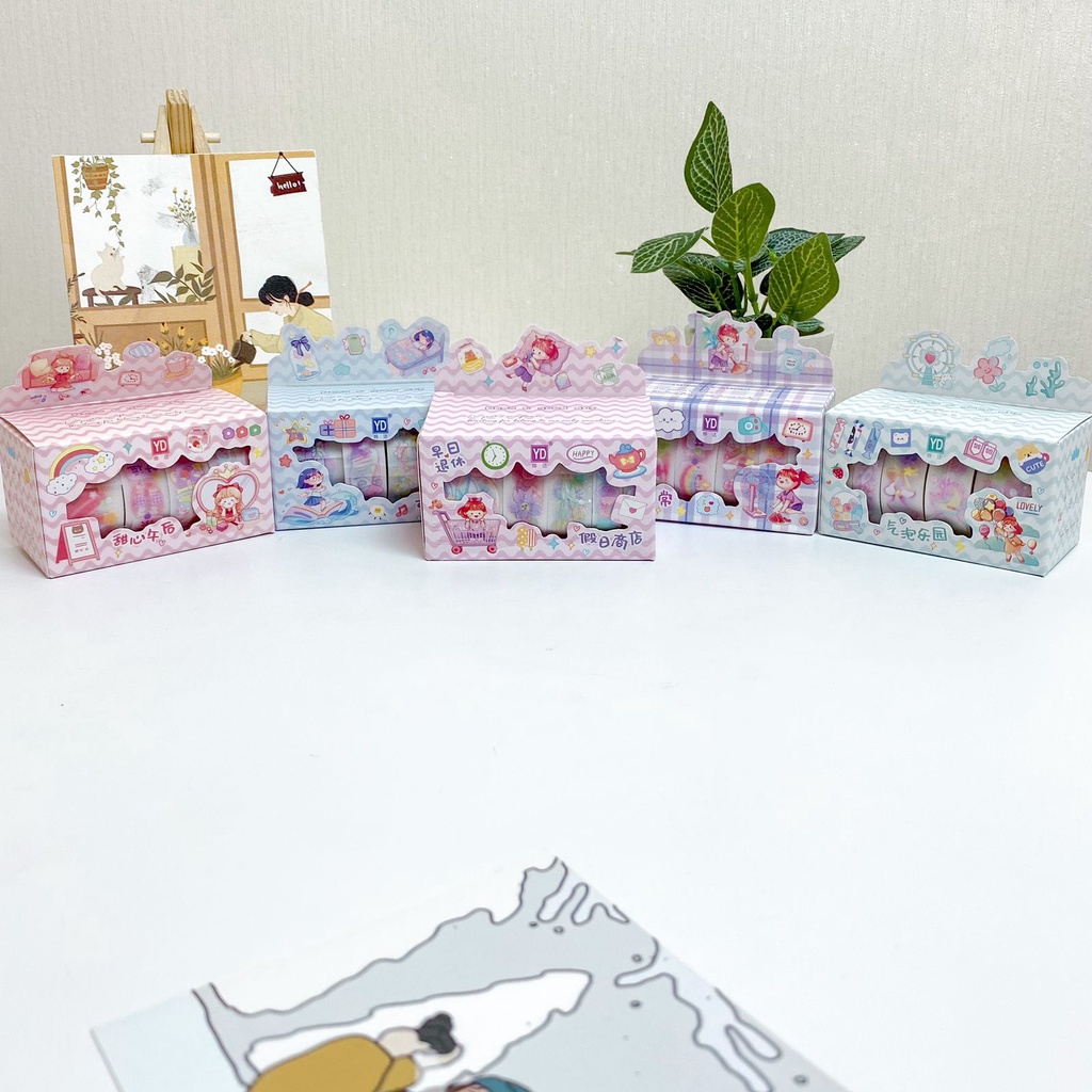 

Washi Tape 5 Roll YD-5RMS / Set 5 pcs Solatip / Isolasi Washi Deco Tape YE DA YEDA YD-5RMS Scrapbook