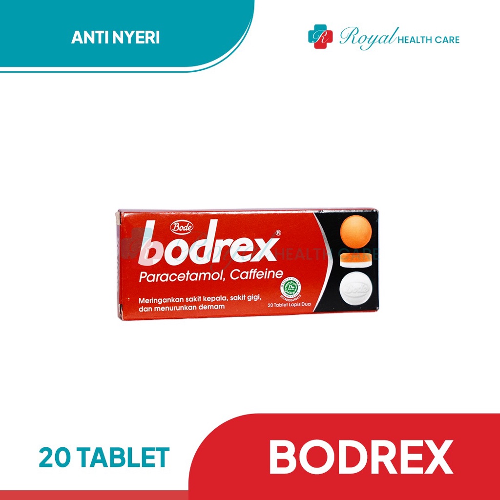 BODREX BOX 20 TABLET Meringankan Sakit Kepada dan Nyeri