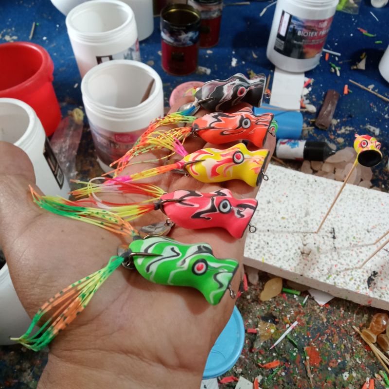 soft frog popper / soft pop / umpan casting ikan gabus