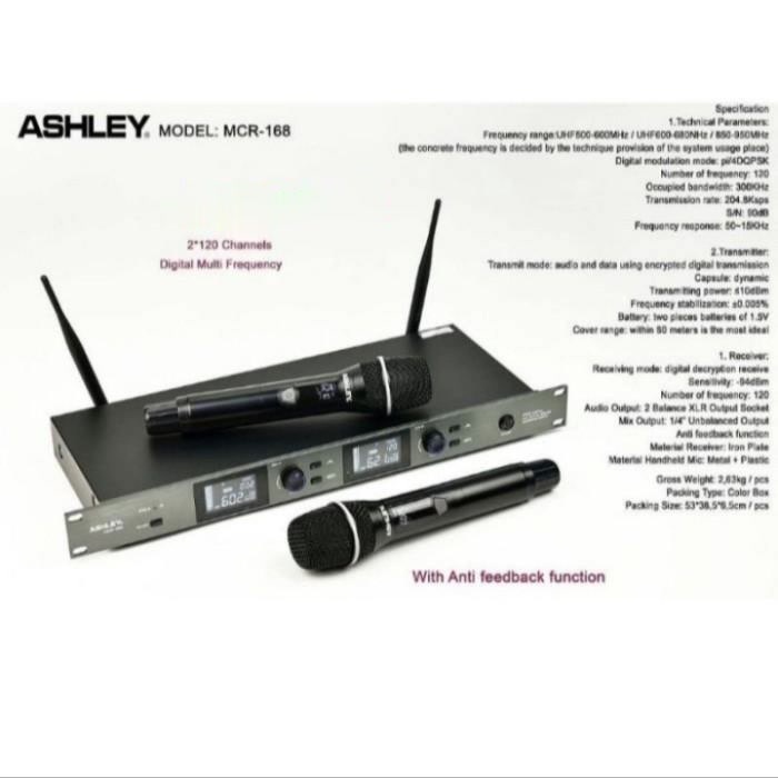 MIC WIRELESS ASHLEY MCR 168 / MCR168 Professional Microphone ORIGINAL