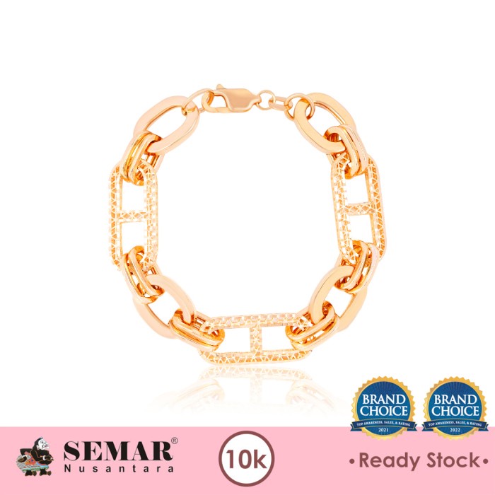 Semar Nusantara Gelang Emas Classic Jazila Bracelet Gold 10K - Gelang Emas 18cm