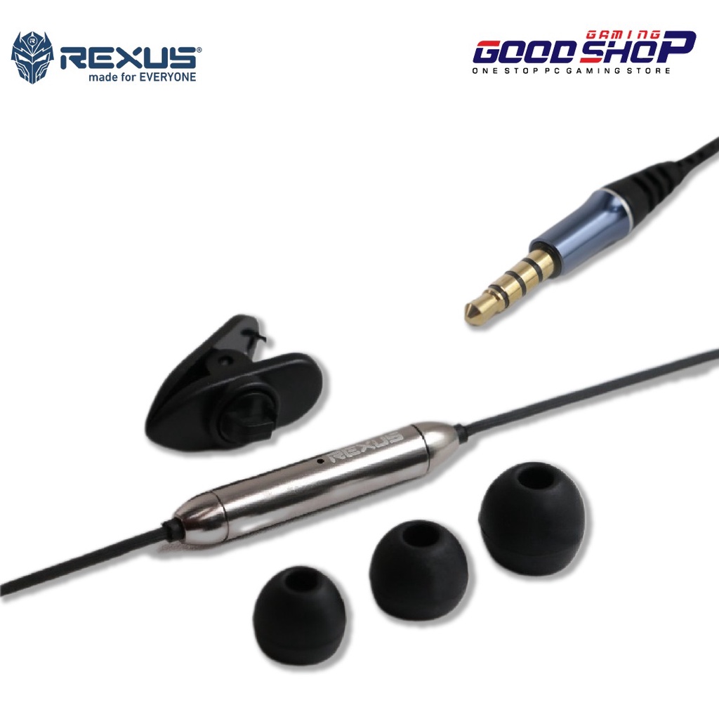 Rexus Earphone Gaming EP4 Dual Driver With Mic - Gaming Earphone