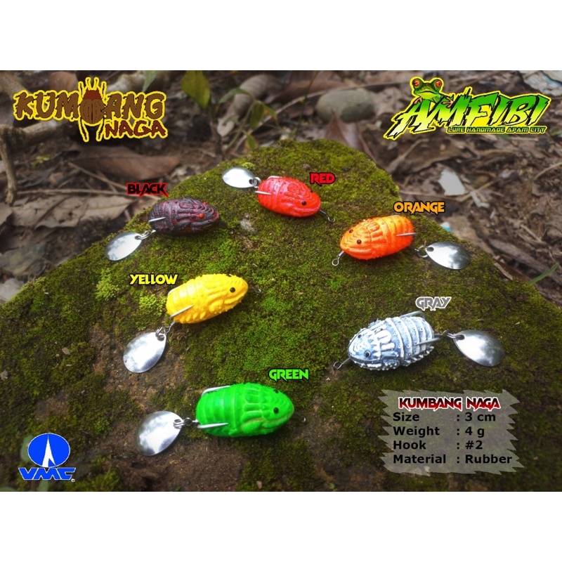 UMPAN PANCING / LURE / SOFT FROG AMFIBI KUMBANG NAGA 3D