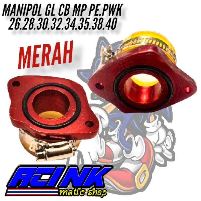 Manipol intake karet teflon karbu pe pwk ukuran 26/28/30/32/34/35 pnp GL MP Tiger keluarga