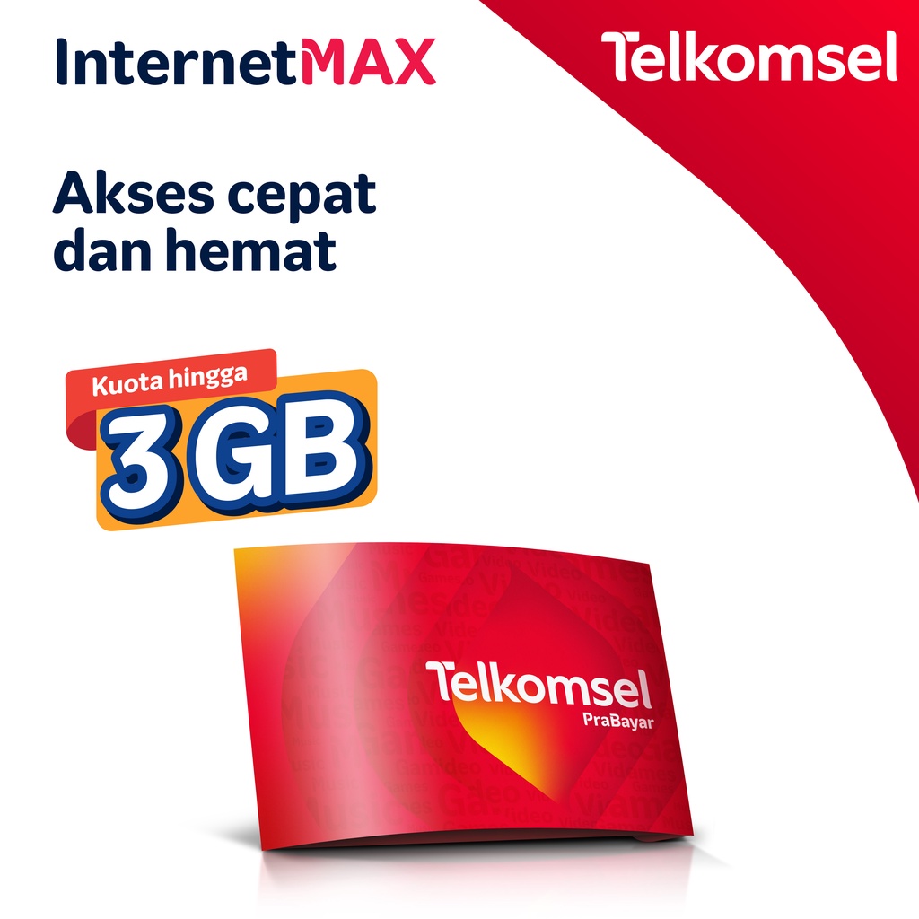 Kartu Perdana Telkomsel -  InternetMAX Hingga 4Gb / 30 Hari