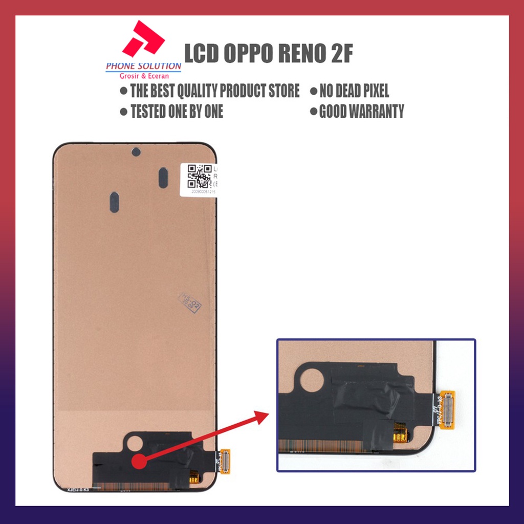 LCD Oppo Reno 2F / Oppo Reno 2Z / LCD Oppo K3 ORIGINAL 100% Fullset Touchscreen - Parts Kompatible Dengan Produk Oppo // Supplier LCD Oppo - Garansi 1 Bulan