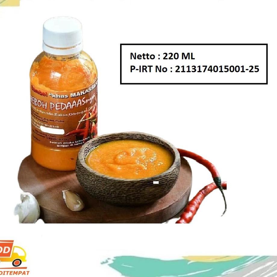 

COD✔️SAMBAL SAMBEL ORANYE BOTOL Asli Khas MAKASSAR HEBOH PEDAS HEBOH PEDASNYA 220ML|KD8