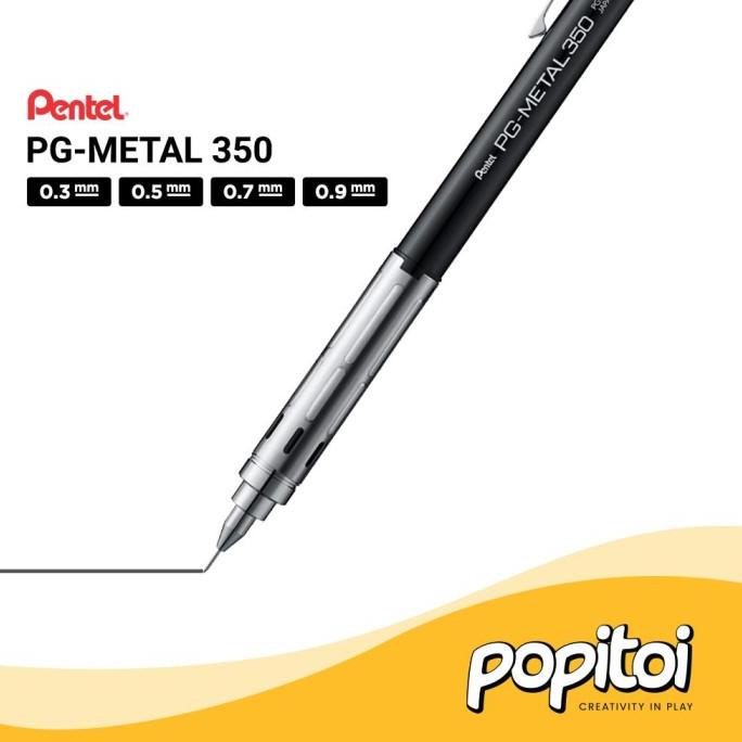 

[COD] Pentel PG Metal 350 Mechanical Pencil 0.3 0.5 0.7 0.9 mm GRATIS ONGKIR Kode 774