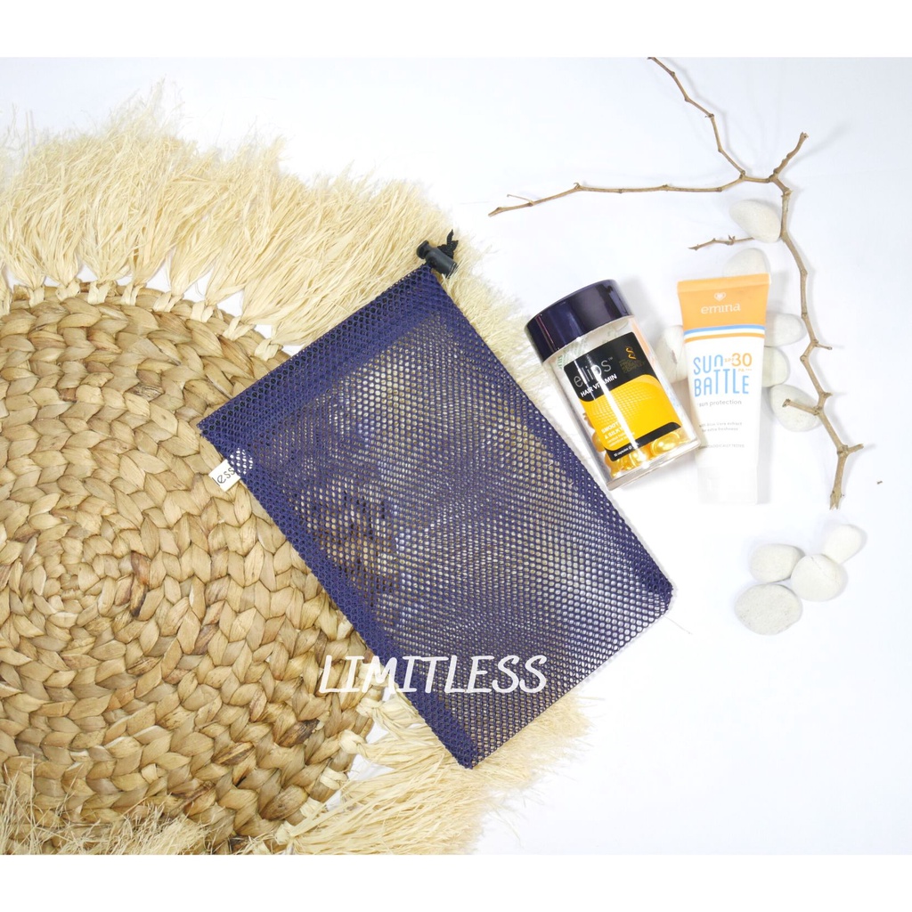LIMITLESS - Pouch JARING SERUT PERSEGI Skincare/ Pouch Drawstring Skincare