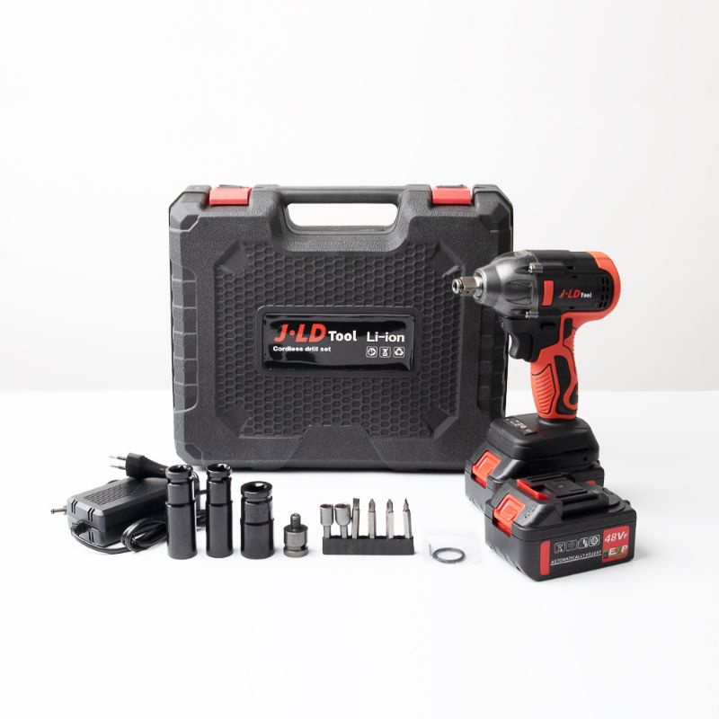 Mesin Cordless Impact Wrench Brushless 48V JV88 JLD / Bor Baut Baterai
