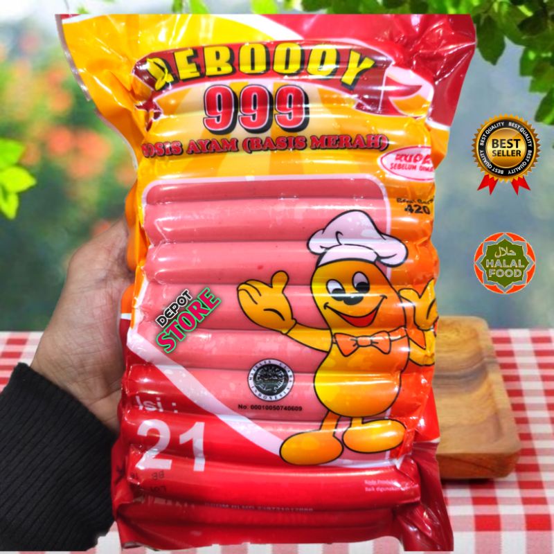 

Sosis Ayam Basis Gebooy Isi 21 Batang Berat 420 Gr