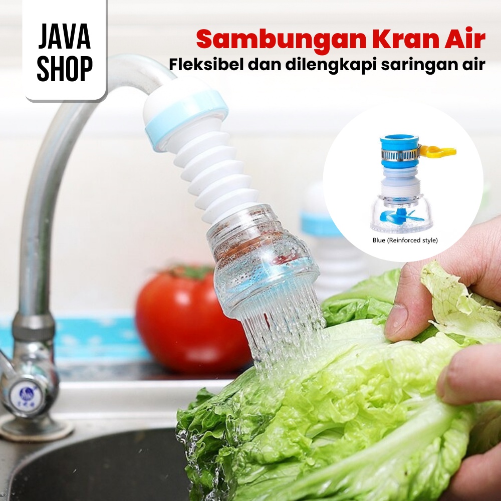 JAVASHOP Sambungan Kran Air Fleksibel Saringan Air Wastafel