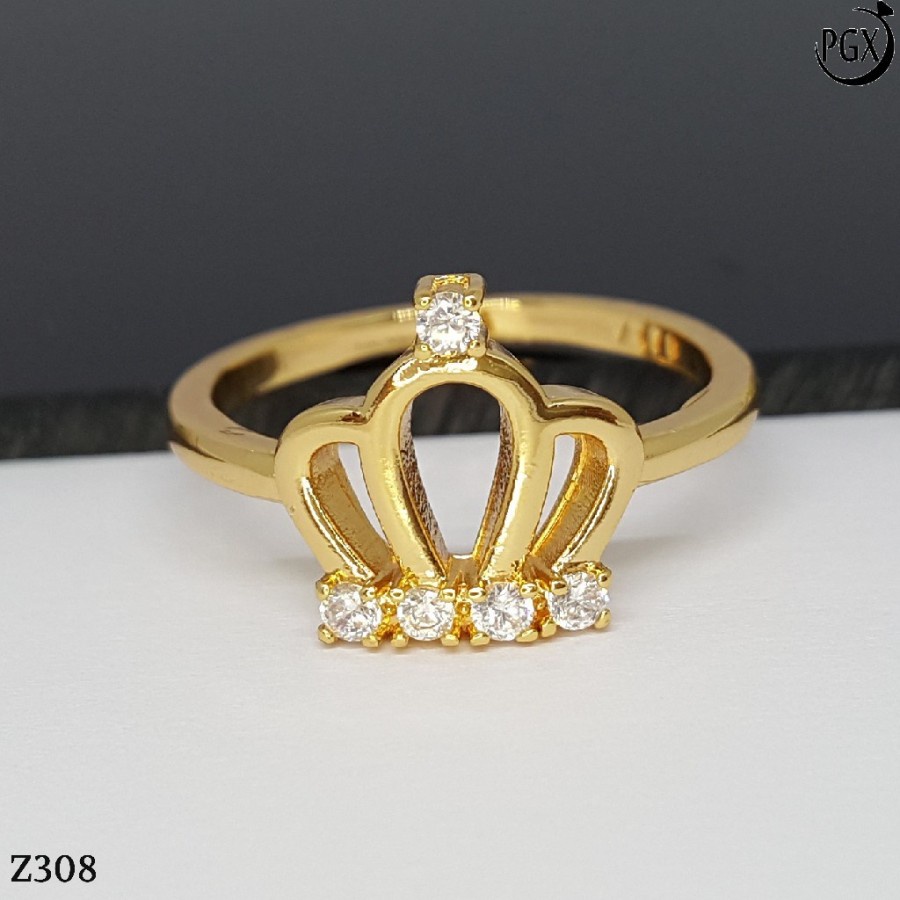 PGX Cincin Xuping Wanita Lapis Emas Aksesoris Perhiasan Fashion Premium - Z492