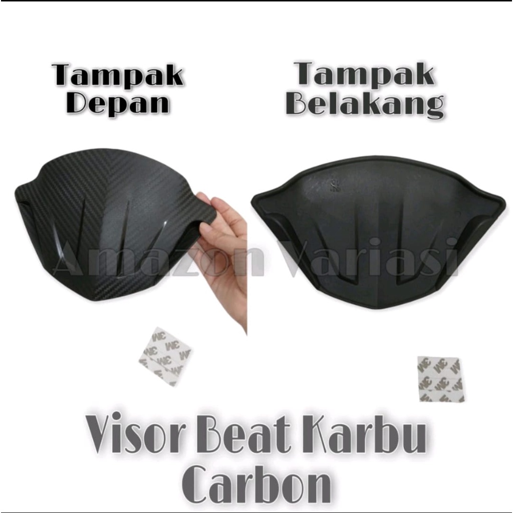 VISOR BEAT KARBU FULL CARBON ANTI PECAH WINSHIELD BEAT KARBU/OLD