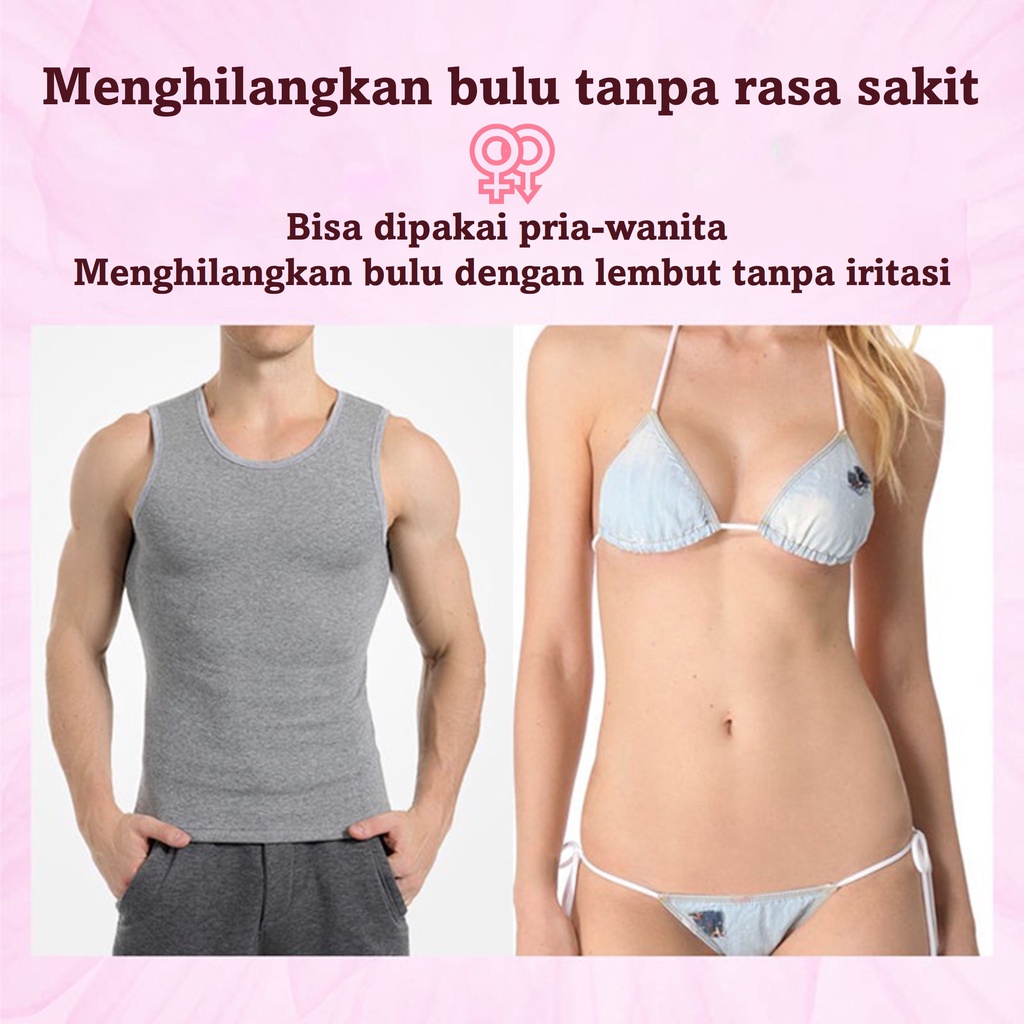 Hair Removal Cream krim penghilang bulu 100g Hair Removal Permanent Dengan cepat dan efektif menghilangkan jenggot, lembut, tidak menyakitkan