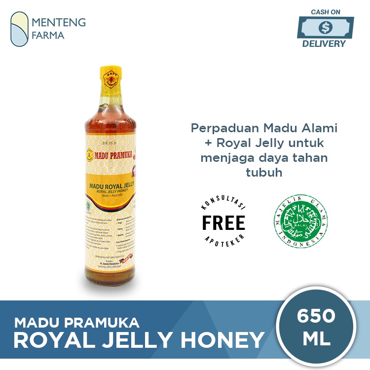 Madu Pramuka Royal Jelly 650 mL - Madu Alami + Royal Jelly