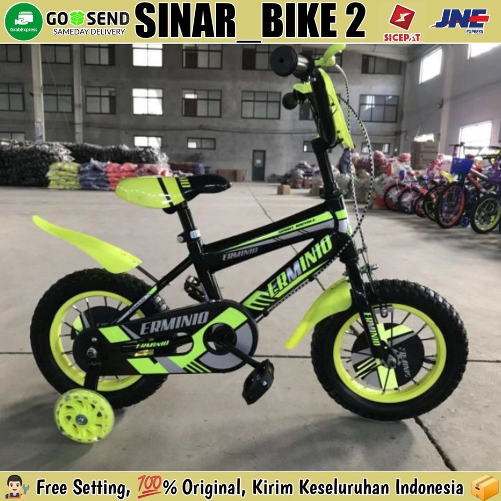 Sepeda Anak Laki BMX ERMINIO 237 Ukuran 12 16 &amp; 18 Inch