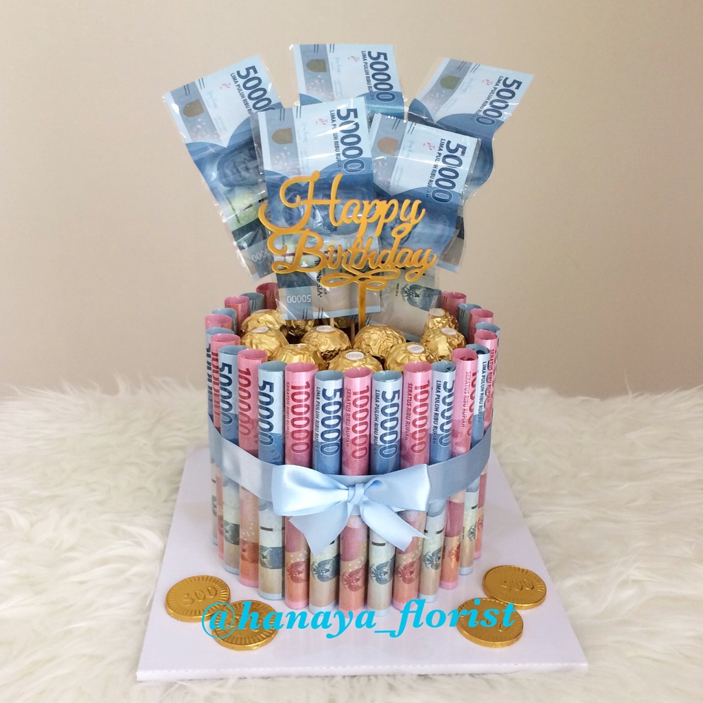 Hadiah Aniversary Kado Ultah Birthday Gift Murah | Money Cake Kue Uang