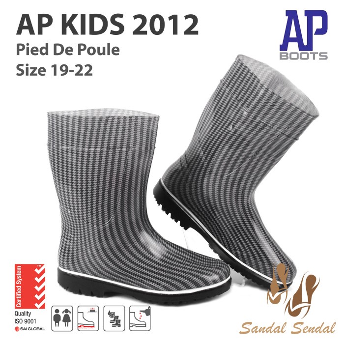 Sepatu Boot Anak AP BOOTS 2012 Pied De Poule - Sepatu Boot Karet