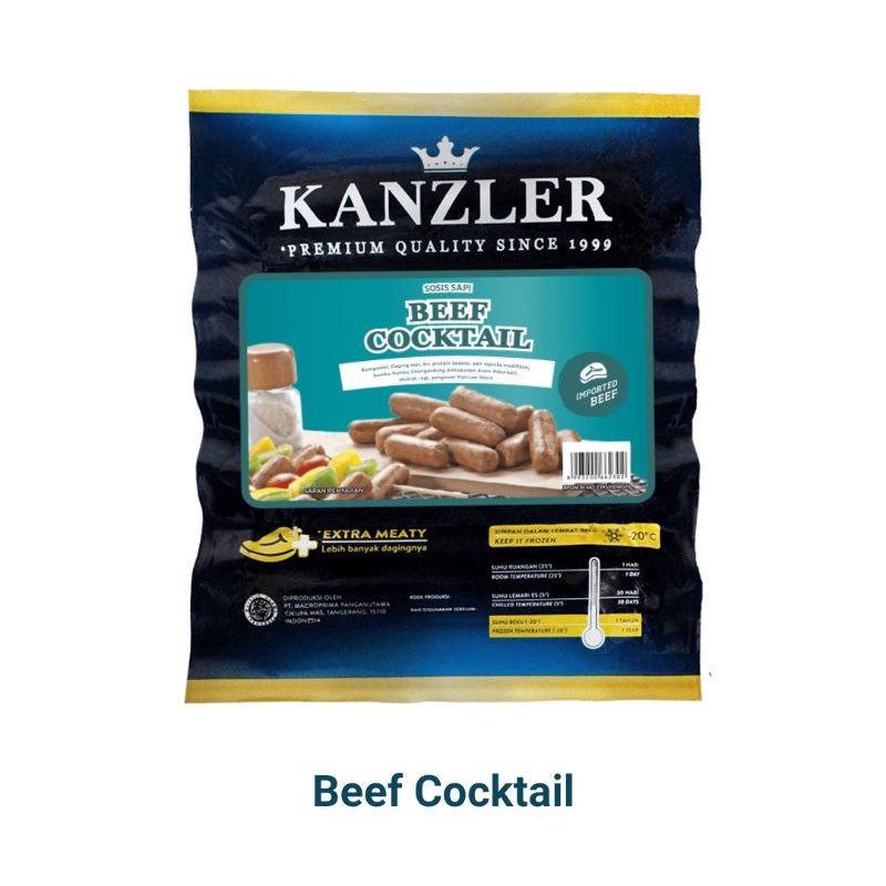 

Sosis Premium Kanzler Beef Cocktail 500gr