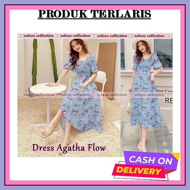 Raegan Ruffle Lace Dress / Casual Dress Korea / Gaun Kondangan Brokat / Dress Brokat Party Dress / D