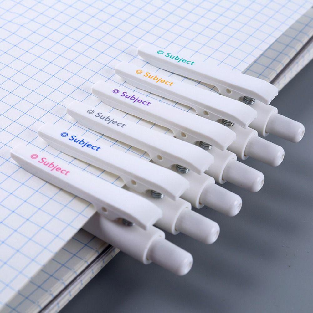 Preva 6PCS/Set Pena Gel Perlengkapan Kantor Sekolah Alat Tulis Press Type Signature Pen