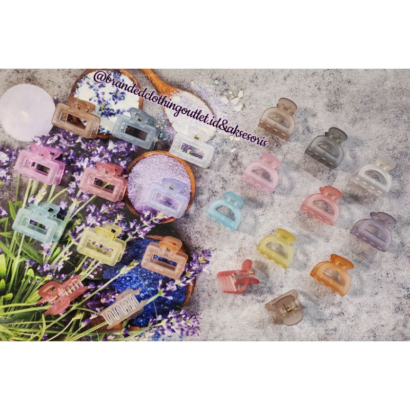 JEDAI MINI TRANSPARAN KOREA / JEPITAN PONI TRANSPARANT KOREAN STYLE / JEPIT RAMBUT SETENGAH TRANSPAR