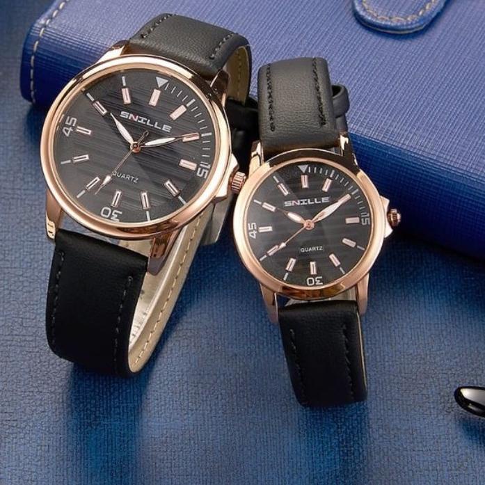 Kode2t7Sh--Jam Tangan SNILLE Couple Kulit Original Anti Air || Bisa Satuan (SN 002)