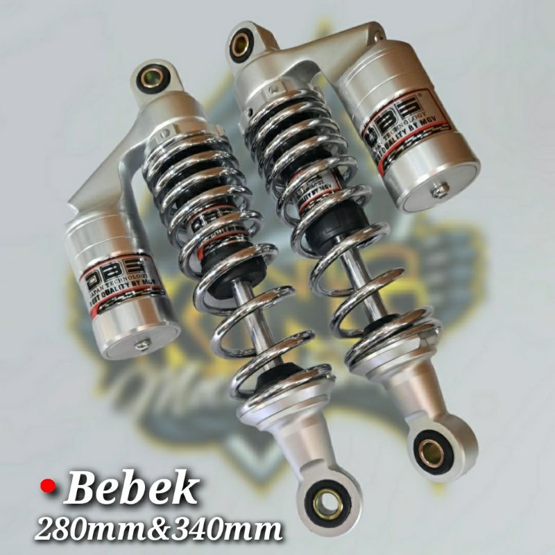 Shock belakang original DBS 8999 series chrome bebek 280 340 tabung atas