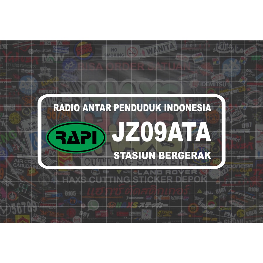 Cutting Sticker Custom RAPI Stasiun Bergerak Ukuran 15 Cm