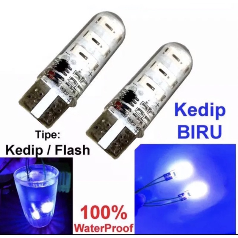 LAMPU SEIN KEDIP LAMPU KOTA KEDIP BIRU VARIO BEAT SCOPY JUPITER SUPRA