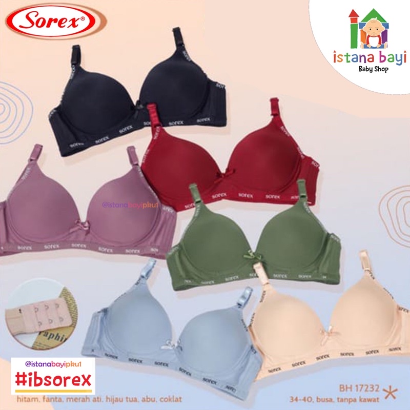 Sorex Bra Wanita - BH 1115 - Busa Cup A - B / Tanpa Kawat - Super Soft